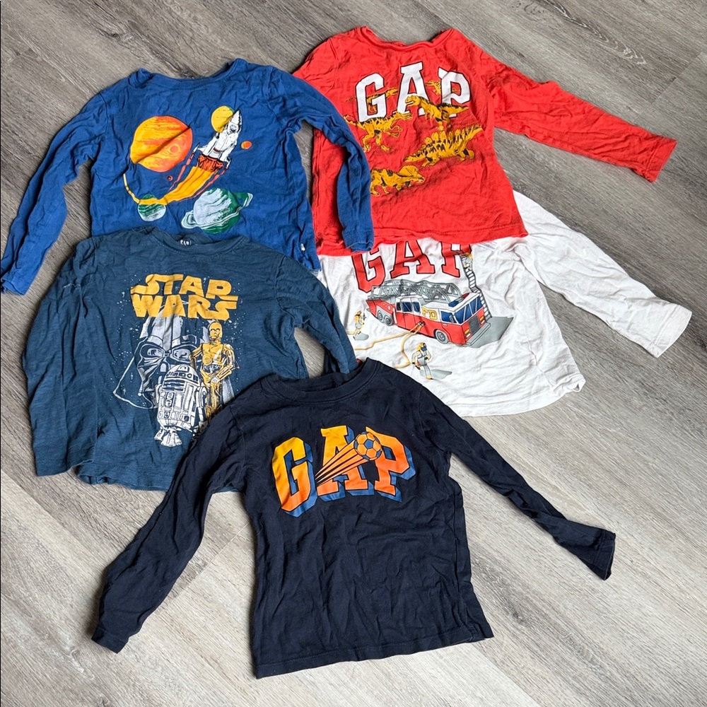 GAP Kids Long Sleeve Graphic Tees - Multicolor
